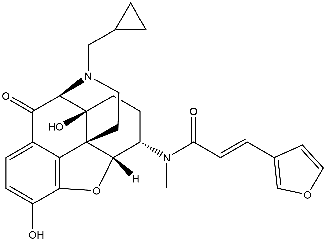 盐酸纳呋拉啡杂质 结构式