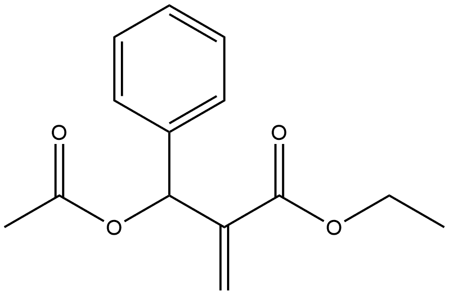 Benzenepropanoic acid, β-(acetyloxy)-α-methylene-, ethyl ester 结构式