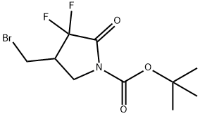 tert-butyl
4-(bromomethyl)-3,3-difluoro-2-oxopyrrolidine-1-c
arboxylate 结构式