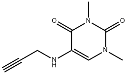 2,4(1H,3H)-Pyrimidinedione, 1,3-dimethyl-5-(2-propyn-1-ylamino)- 结构式