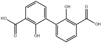 [1,1'-Biphenyl]-3,3'-dicarboxylic acid, 2,2'-dihydroxy- 结构式