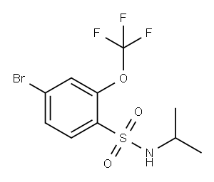 4-Bromo-N-isopropyl-2-(trifluoromethoxy)benzenesulfonamide 结构式