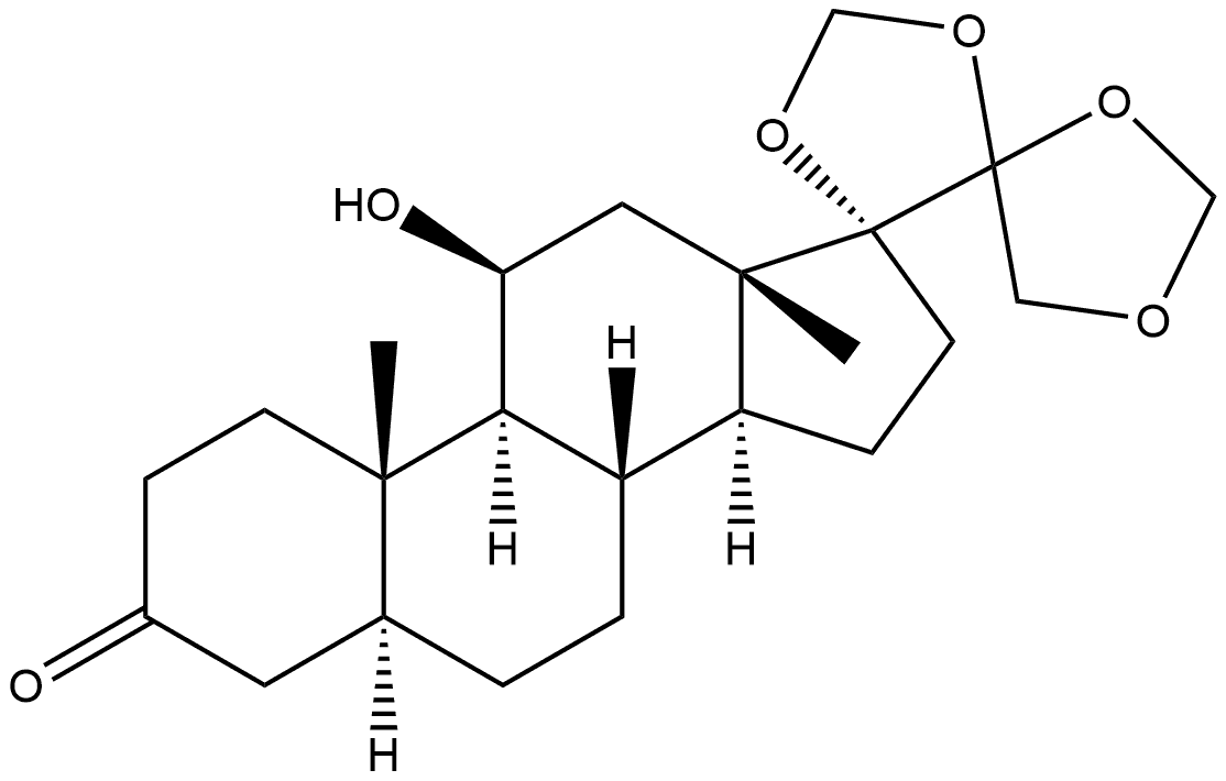 21-Di[methylenebis(oxy)] 5α-Dihydrocortisol 结构式