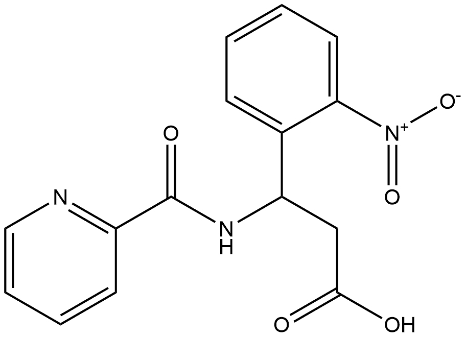 Benzenepropanoic acid, 2-nitro-β-[(2-pyridinylcarbonyl)amino]- 结构式