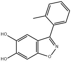 1,2-Benzisoxazole-5,6-diol, 3-(2-methylphenyl)- 结构式