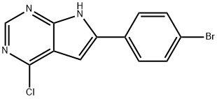 6-(4-溴苯基)-4-氯-7H-吡咯并[2,3-D]嘧啶 结构式