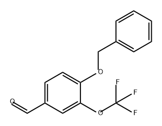 Benzaldehyde, 4-(phenylmethoxy)-3-(trifluoromethoxy)- 结构式