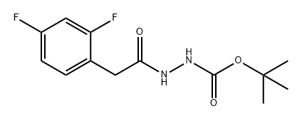 Hydrazinecarboxylic acid, 2-[2-(2,4-difluorophenyl)acetyl]-, 1,1-dimethylethyl ester 结构式