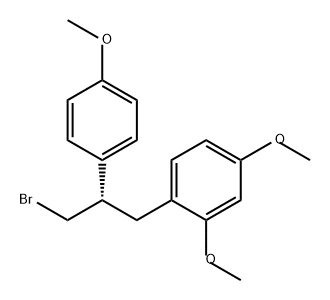 Benzene, 1-[(2S)-3-bromo-2-(4-methoxyphenyl)propyl]-2,4-dimethoxy- 结构式
