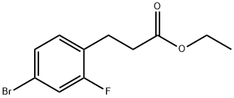 Benzenepropanoic acid, 4-bromo-2-fluoro-, ethyl ester 结构式