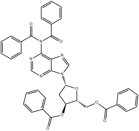 N6,N6-dibenzoyl-3',5'-O-dibenzoyl-2'-deoxyadenosine 结构式