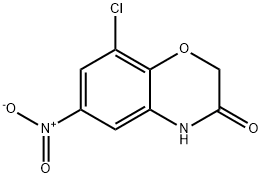 8-氯-6-硝基-2H-苯并[B][1,4]噁嗪-3(4H)-酮 结构式