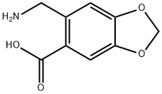 6-(氨甲基)苯并[D][1,3]二氧杂环戊烯-5-羧酸 结构式