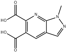 1-Methyl-1H-pyrazolo[3,4-b]pyridine-5,6-dicarboxylic acid 结构式