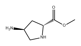 (2R, 4S)-4-Amino-pyrrolidine-2-carboxylic acid methyl ester 结构式