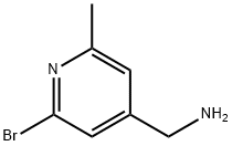(2-溴-6-甲基吡啶-4-基)甲胺 结构式