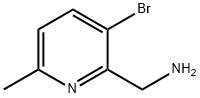 (3-溴-6-甲基吡啶-2-基)甲胺 结构式