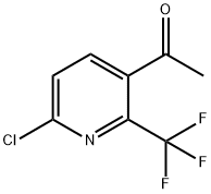 1-(6-氯-2-(三氟甲基)吡啶-3-基)乙-1-酮 结构式