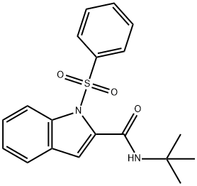 N-(tert-Butyl)-1-(phenylsulfonyl)-1H-indole-2-carboxamide 结构式