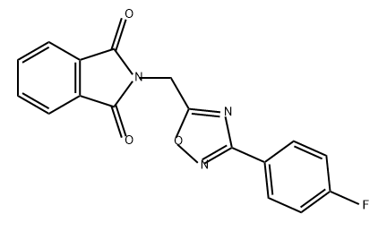 1H-Isoindole-1,3(2H)-dione, 2-[[3-(4-fluorophenyl)-1,2,4-oxadiazol-5-yl]methyl]- 结构式