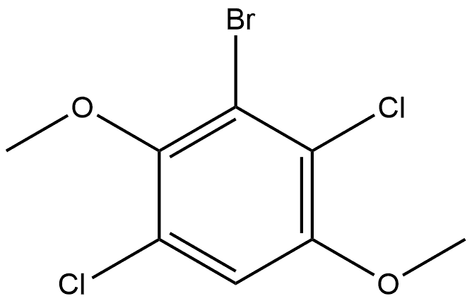 3-Bromo-1,4-dichloro-2,5-dimethoxybenzene 结构式