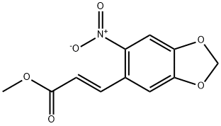 2-Propenoic acid, 3-(6-nitro-1,3-benzodioxol-5-yl)-, methyl ester, (2E)- 结构式