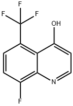 8-Fluoro-5-(trifluoromethyl)quinolin-4-ol 结构式