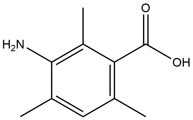 3-氨基-2,4,6-三甲基苯甲酸 结构式