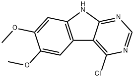 4-Chloro-6,7-dimethoxy-9H-pyrimido[4,5-b]indole 结构式