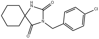 3-(4-Chlorobenzyl)-1,3-diazaspiro[4.5]decane-2,4-dione 结构式