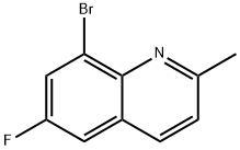 8-溴-6-氟-2-甲基喹啉 结构式