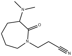 1H-Azepine-1-propanenitrile, 3-(dimethylamino)hexahydro-2-oxo- 结构式