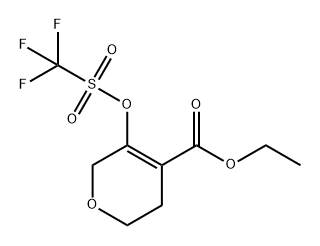 5-(((三氟甲基)磺酰基)氧基)-3,6-二氢-2H-吡喃-4-羧酸乙酯 结构式