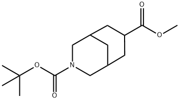 3-Azabicyclo[3.3.1]nonane-3,7-dicarboxylic acid, 3-(1,1-dimethylethyl) 7-methyl ester 结构式