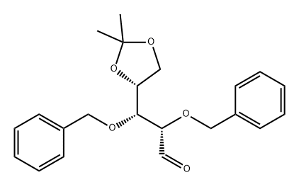 D-Arabinose, 4,5-O-(1-methylethylidene)-2,3-bis-O-(phenylmethyl)- 结构式