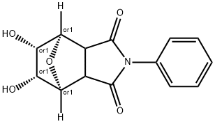 4,7-Epoxy-1H-isoindole-1,3(2H)-dione, hexahydro-5,6-dihydroxy-2-phenyl-, (4R,5S,6R,7S)-rel- 结构式