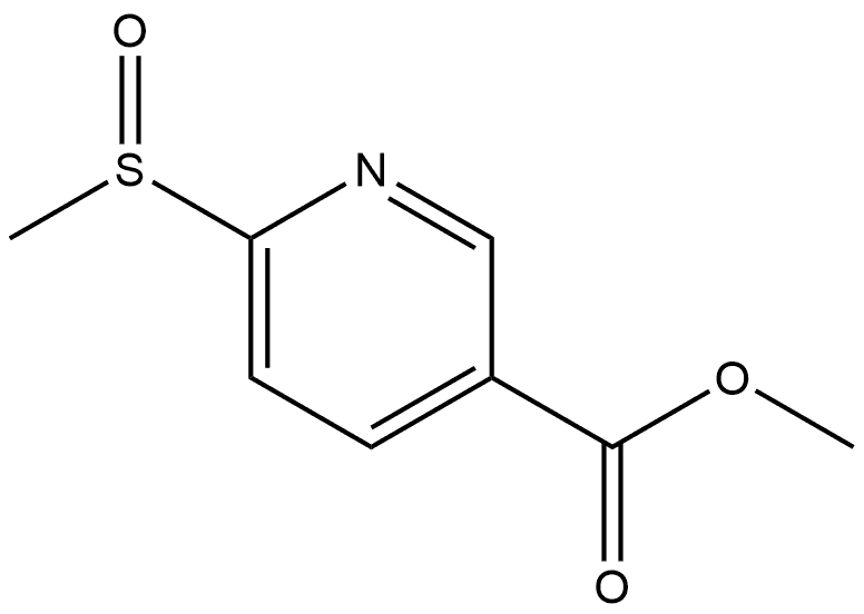 6-(甲基亚磺酰基)烟酸甲酯 结构式