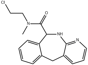 5H-Pyrido[2,3-c][2]benzazepine-10-carboxamide, N-(2-chloroethyl)-10,11-dihydro-N-methyl- 结构式