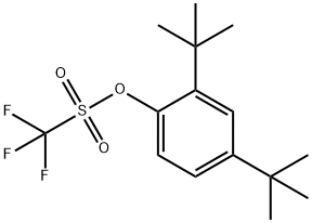 Methanesulfonic acid, 1,1,1-trifluoro-, 2,4-bis(1,1-dimethylethyl)phenyl ester 结构式