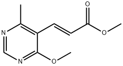 2-Propenoic acid, 3-(4-methoxy-6-methyl-5-pyrimidinyl)-, methyl ester, (E)- (9CI) 结构式