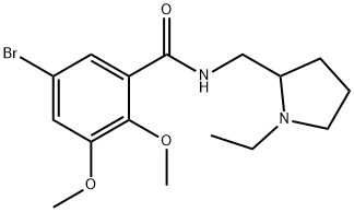 BENZAMIDE,5-BROMO-N-[(1-ETHYL-2-PYRROLIDINYL)METHYL]-2,3-DIMETHOXY 结构式