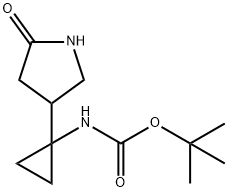 Carbamic acid, [1-(5-oxo-3-pyrrolidinyl)cyclopropyl]-, 1,1-dimethylethyl ester (9CI) 结构式