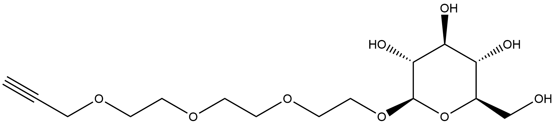 β-D-Glucopyranoside, 2-[2-[2-(2-propyn-1-yloxy)ethoxy]ethoxy]ethyl 结构式