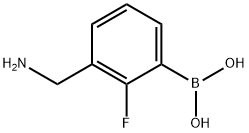 (3-(氨甲基)-2-氟苯基)硼酸 结构式