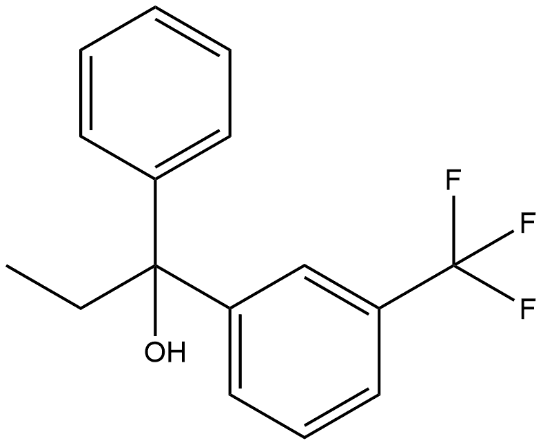 (-)-α-Ethyl-α-phenyl-3-(trifluoromethyl)benzenemethanol 结构式