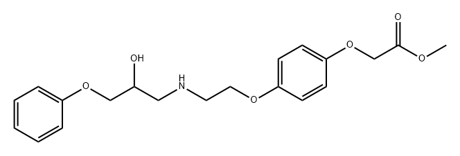 Acetic acid, 2-[4-[2-[(2-hydroxy-3-phenoxypropyl)amino]ethoxy]phenoxy]-, methyl ester 结构式