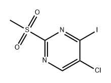 Pyrimidine, 5-chloro-4-iodo-2-(methylsulfonyl)- 结构式