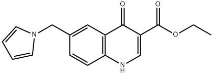 3-Quinolinecarboxylic acid, 1,4-dihydro-4-oxo-6-(1H-pyrrol-1-ylmethyl)-, ethyl ester