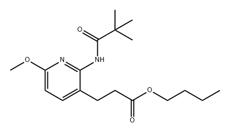 3-Pyridinepropanoic acid, 2-[(2,2-dimethyl-1-oxopropyl)amino]-6-methoxy-, butyl ester 结构式