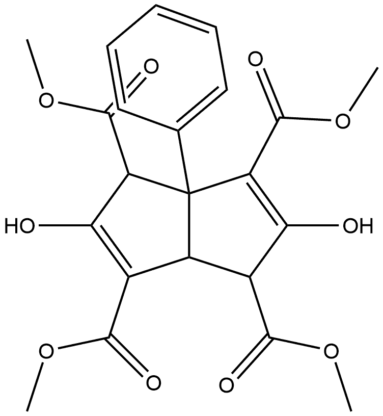 1,3,4,6-PENTALENETETRACARBOXYLIC ACID, 1,3A,4,6A-TETRAHYDRO-2,5-DIHYDROXY-3A-PHENYL-, 1,3,4,6-TETRAMETHYL ESTER 结构式